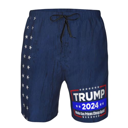 Make Gas Prices Cheap Again Tru-mp 2024 Men's Swimwear Swimsuits Solid Basic Long Swim Sport Trunks Board Shorts4