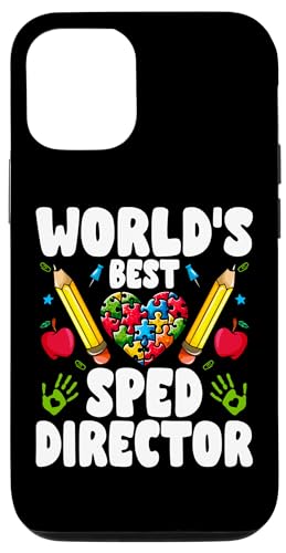 Coque pour iPhone 12/12 Pro World's Best Special Education Director Autism SPED Teacher
