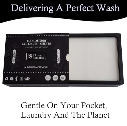 Green Limitless Eco Laundry Detergent 120 Sheets (Loads) with A Light Fresh Floral Scent. All the benefits of a liquid detergent, washing powder, or washing pods without any of the drawbacks. - Image 3