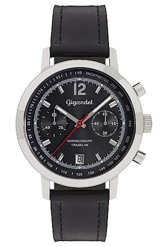 Montre homme Gigandet quartz japonais bracelet cuir noir montre analogique 11VNAG10NE/007
