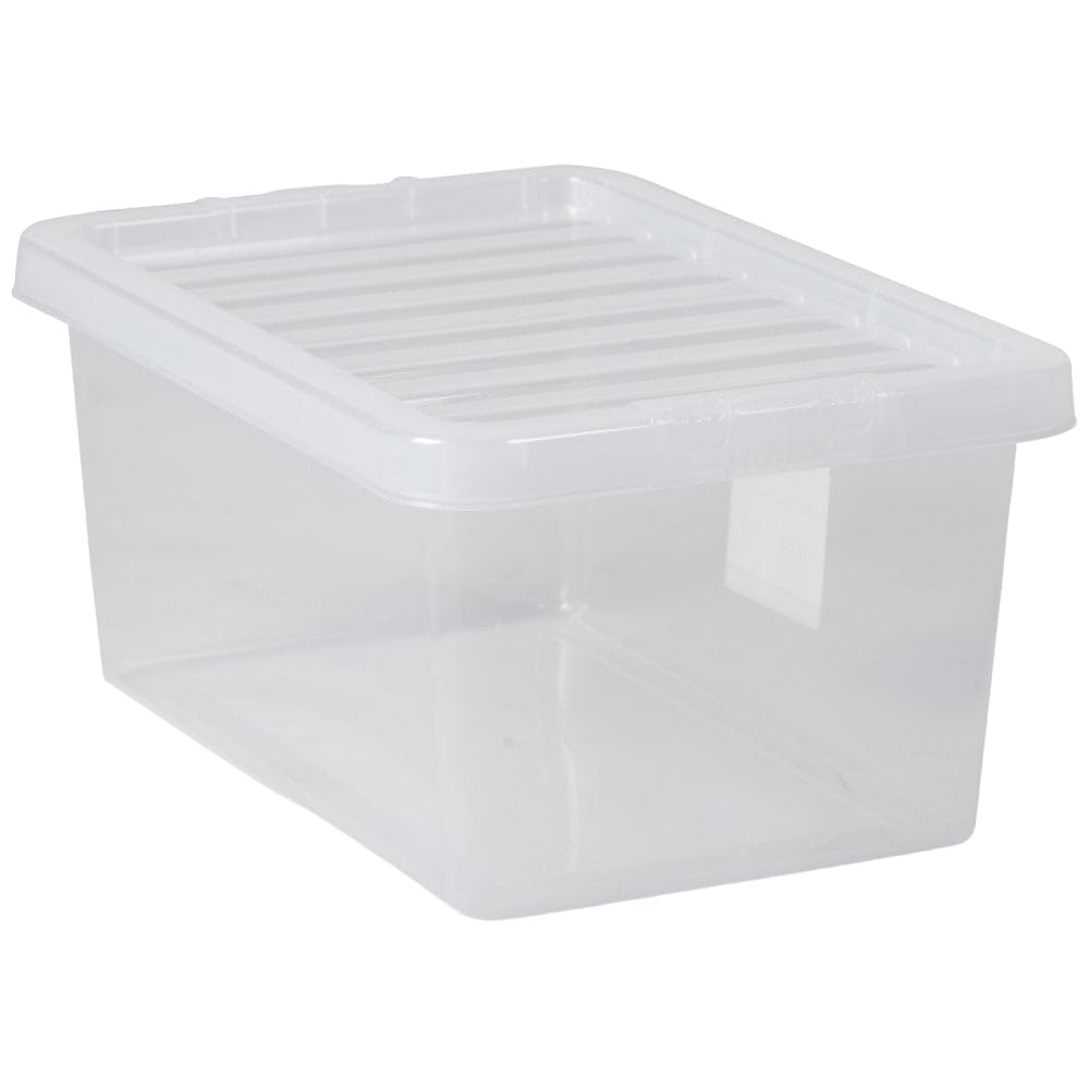 Clear Plastic 4l/7L/11L/14L/25L/32L/37L/45L/60L/80L WHAM Crystal Storage Box with Lid Multi Us Home Office & Workplace Stackable Strong Boxes (Plastic, 11L)