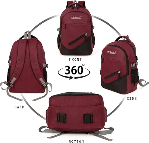 Image of S.B. Collection Bags Unisex Usb Waterresistance Office /Business /College Daily Use Helping hand Backpack 32L Laptop Backpack