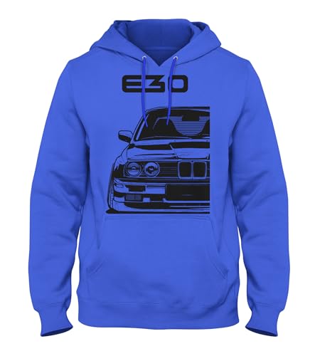 E30 M3 Sweat à capuche homme #1957 en coton noir style automobile