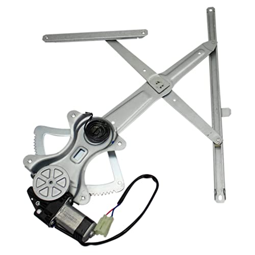 Image of TRQ Front Driver Side Power Window Motor and Regulator Assembly Power Without Express Up & Down Compatible with 03-09 Toyota 4Runner 07-14 FJ Cruiser 03-09 Lexus GX470