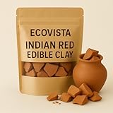 Ecovista Indian Red Edible Clay Baked Pot Broken Pieces | Natural Terracotta Clay for Eating, Detox, Minerals & Traditional Use | 4oz