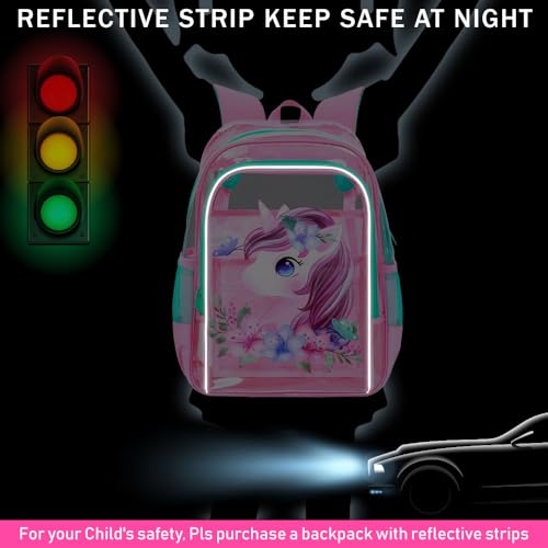 Image of KLFVB 3PCS Clear Backpack for Girls and Boys, Kids See Through Backpacks Stadium Approved, Transparent Bookbag for Elementary