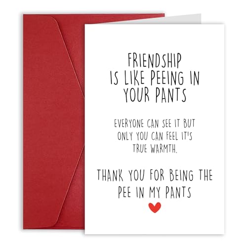 Bhiosng Funny Best Friend Birthday Card, Friendship Day Card for Men Women, Cute Bestie Best Friends...