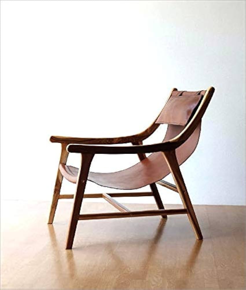 リクライニングチェア　チーク材　本革 リビングチェア 椅子 チェアー アンティーク おしゃれ 本革