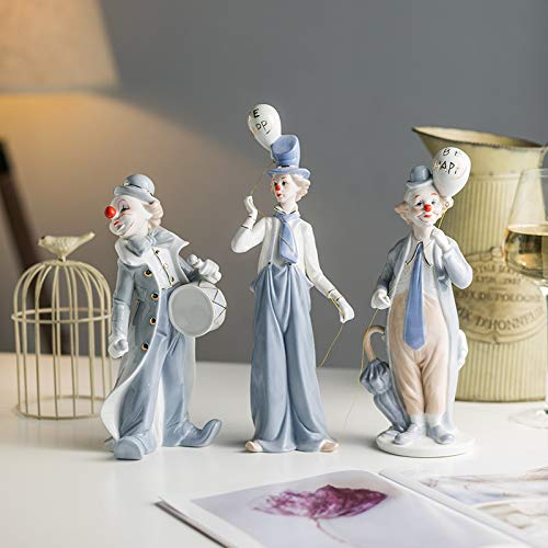 Décoration de table rétro en céramique : sculpture clownesque RLKHXBS - 3