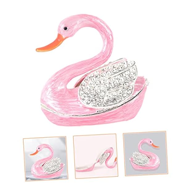 ABOOFAN 3Pcs Contenitore Di Monili Favori Di Nozze Desk Top Decor Smaltato Animale Keepsake Caso Anello Estetico Supporto Monili Desktop Ring Box Trinket Box Decorare Miss Collana Box