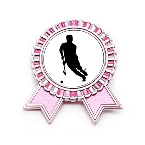 Badge d'éducation physique pour hockey en métal rose M aux finitions soignées