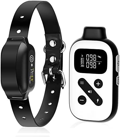 PetJoy Shock Collar for Large Dogs, Bark Collar with Remote and Automatic Mode, Dog Training Collar with Beep, Vibration and Shock, Waterproof Electric Dog Collars