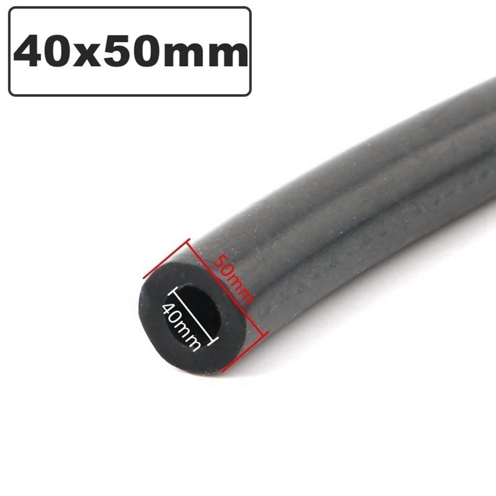 1M Tube en Silicone Noir 3~38mm Tuyau en Caoutchouc Souple Flexible for Pompe À Air D'Aquarium, 1pcs (Color : 40 x 50mm)