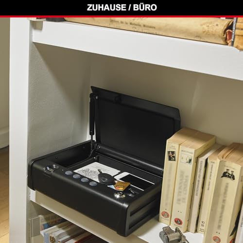 Master Lock Kompakt Biometrischer Tresor, Fingerabdruckerkennung, Ideal für Scheckbücher, Geld, Schmuck, Ausweise und mehr