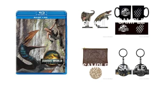 【Amazon.co.jp限定】ジュラシック・ワールド／復活の大地　ブルーレイ＋ＤＶＤセット　オリジナルアクリルスタンド2体セット&マグカップ&ポーチ&メタルキーホルダー付きコレクション(ビジュアルシート3枚+ポストカード3枚セット付) [Blu-ray]のサムネイル