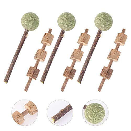 POPETPOP 6Pcs Pet Chew Toy Brinquedo da Mastigação Do Cão Do Gato de Madeira para Chewers Agressivos