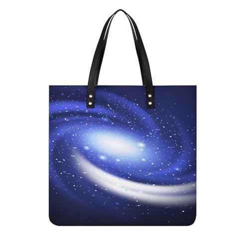 Sac à main Galaxie Bleue : grand cabas shopper pour femme 39x39cm