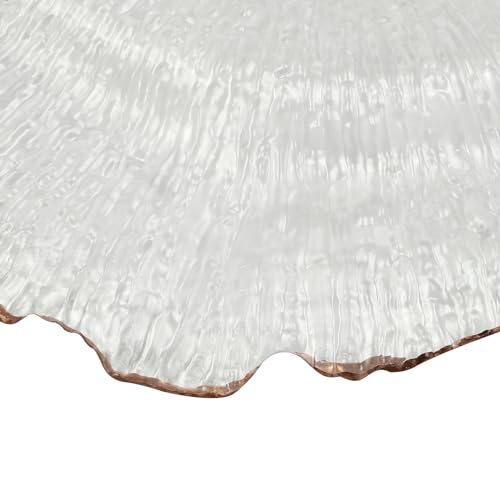 Set de 25 Platos Cargadores Transparentes Oro Rosa 12.6 pulg miniatura 6