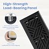 Howeall 4x12 Inches 2 Pack Heavy Duty Walkable Floor Register Easy Adjust Air Supply Lever Floor Vents - Brooklyn Design - Vent Cover for Home Floor - Matte Black #1