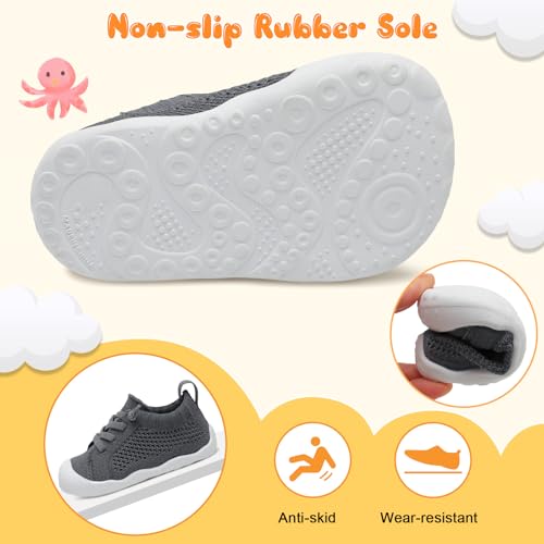 Image of JIASUQI Baby Shoes for Toddler Boys Girls Sneakers Slip on Walking Shoes for Babies