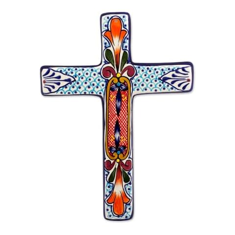 NOVICA Ceramic Wall Cross Cover