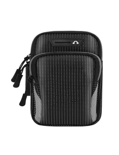 Bolsa deportiva para teléfono móvil, brazalete para correr, accesorios de teléfono celular, bolsa de mano para correr, resistente al agua (gris)
