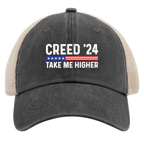 Creed 24 Take Me Higher Trucker Hat Men Funny Mesh Hats for Summer Black