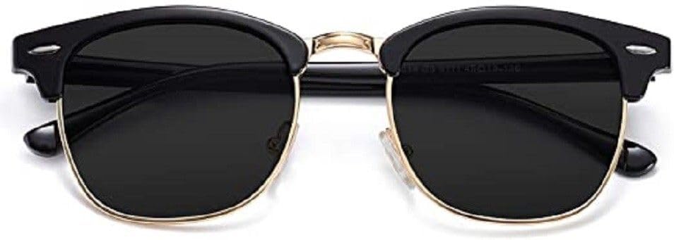 zadinga Sunglasses for Men and Women, Black, Lightweight Anti-Glare Polarized Lenses with Case, 51mm Oval Plastic Frame-picture-52