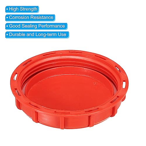 PATIKIL IBC Tote Lid Cover 6.5", IBC Tank Cap Fitting Plastic Water Liquid Storage with Gasket for Industry Agriculture Chemical Red - Image 4