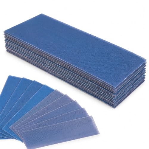 Image of FASTPLUS 80x230mm Mesh Sandpaper Strips 120 Grit Dust Free Sanding Sheets