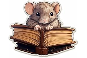 Reading Mouse Mouse Hole Decal Sticker