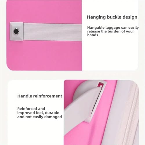 Image of Zinnia Traveling Hand Bag for Men & Women Luggage, Hard Case Silicon Handle Mini Suitcase Vanity Bag for Women, Girls & Men (Pigg Pink)