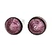 GlassOfVenice Murano Glass Button Stud Earrings - Purple
