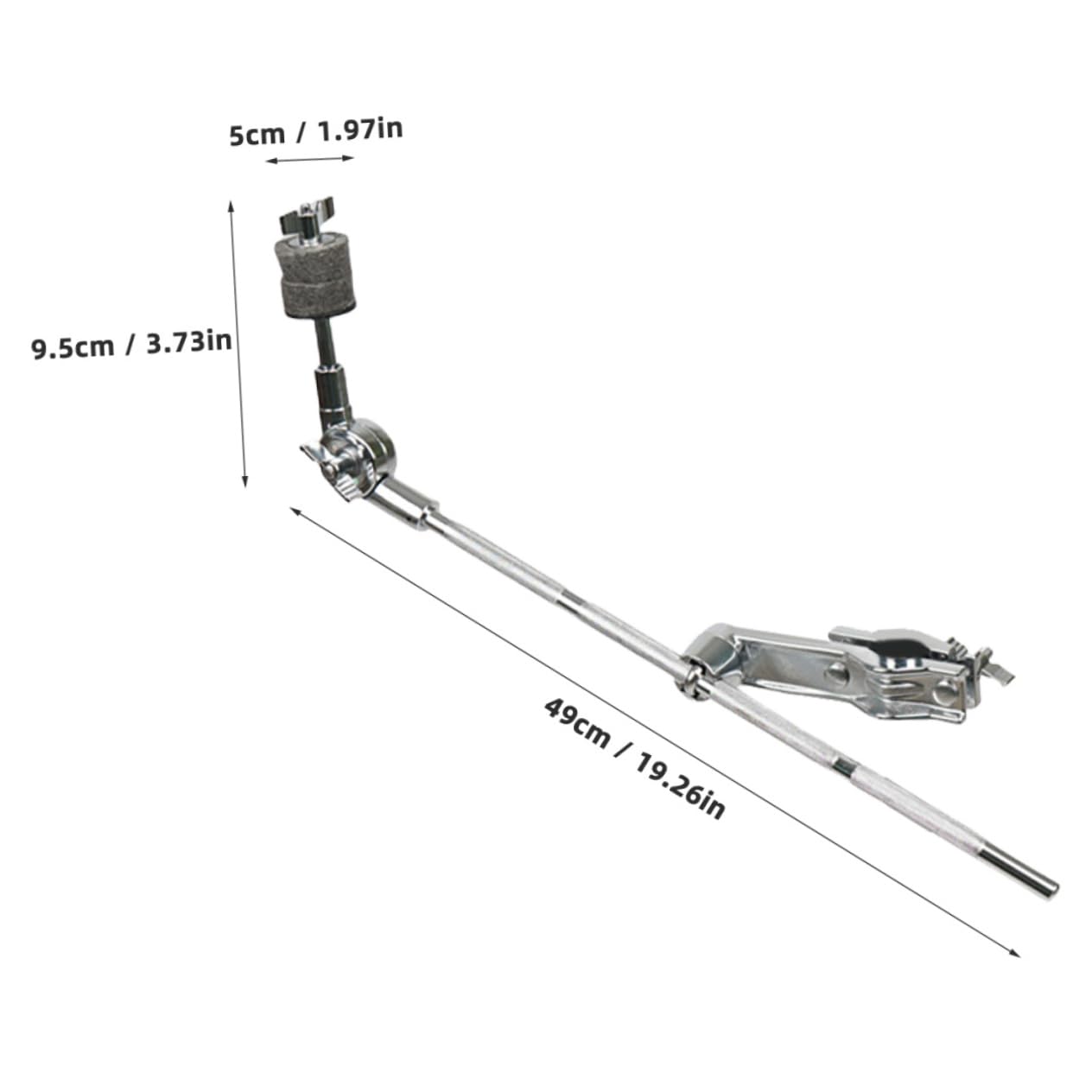 HEMOTON Clip De Extensión Para Platillos Rítmicos De Acero Inoxidable Brazo Para Soporte Profesional De Batería De Repuesto Para Instrumento De Percusión Uso Escenario De Música