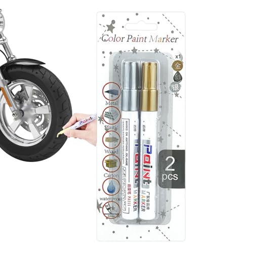 Penna per vernice per cerchioni – Sigillatura rapida, resistente alle intemperie | Strumento di rivestimento del cerchione, pennello per colorare, personalizzazione dei pneumatici, kit di ricarica per