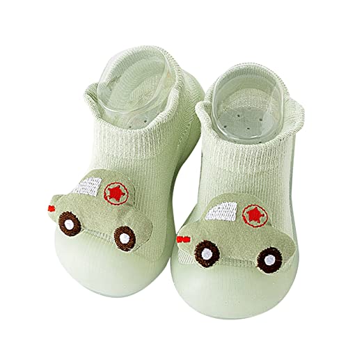 Generic Baby Shoes Toddler Walking Infant Boys Girls Animal Cartoon Socks Shoes Toddler Fleece WarmThe Floor (Green, 9 Toddler)
