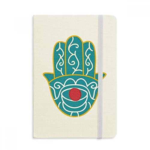 Carnet A5 Egypte motif main yeux rouges couverture souple 144x210 mm