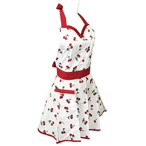 Wrapables Apron, Cotton, Sweet Cherries, One Size - Image 3