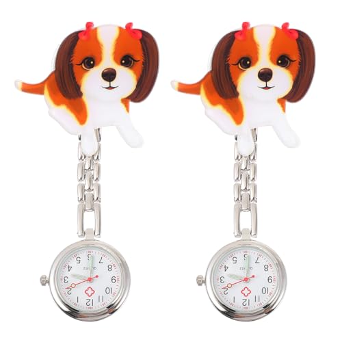 TEMPNAP 2piezas Reloj De Bolsillo Colgante De Perro Cartoon Reloj para Enfermeras y Médicos Accesorio Práctico y Divertido para Profesionales Salud TEMPNAP 2piezas Reloj De Bolsillo Colgante De Perro Cartoon Reloj para Enfermeras y Médicos Accesorio Práctico y Divertido para Profesionales Salud