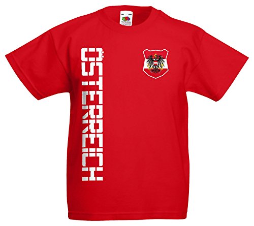 Österreich Austria Kinder-Shirt Name Nummer Trikot EM-2021 Rot...