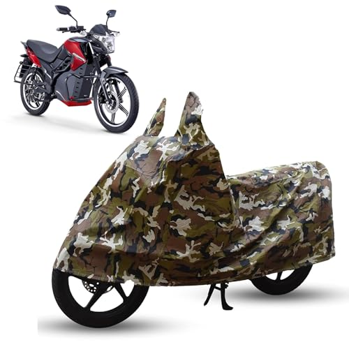 Image of Sulfar Bike Cover for Pure EV ETryst 350 / EPluto (EV) (Electric Scooter) | Waterproof, Dustproof & UV Protected | All Weather Two Wheeler Cover (Army Green) New 2026 Variants