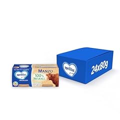 Mellin Omogeneizzato Di Manzo, Naturale, 80 g, Confezione da 24