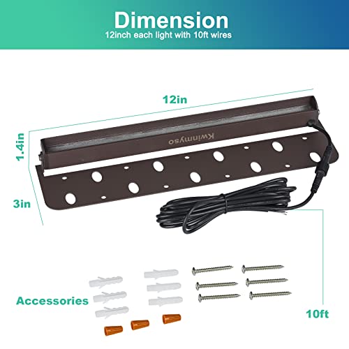 Kwinmyso 2-Packs 5W 12 Inch Led Hardscape Paver Lighting,12V Ac/Dc Low Voltage Retaining Wall Lights,Led Landscape Lighting,2700K Soft White Outdoor Step Light,Etl Listed 50,000 Hours Lifespan #TOP5