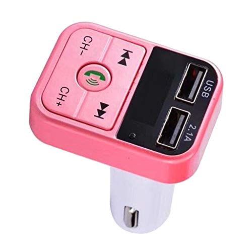 Transmisor Bluetooth para coche con micrófono integrado rosa 7