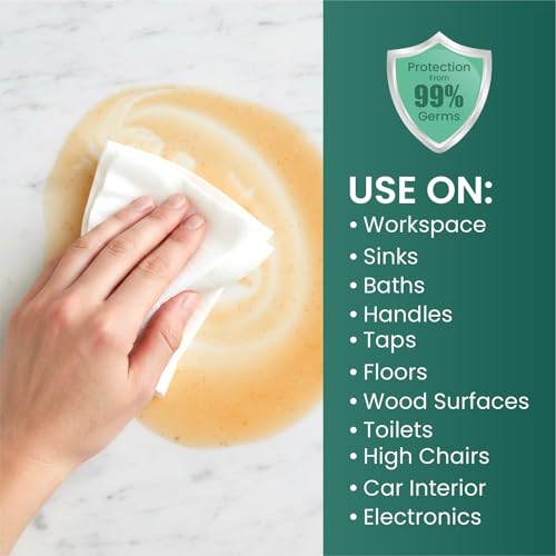 Image of Antibacterial Germ Protection Wet Wipes | 144 Wipes (72 Pulls x 2 Packs) | Alcohol-Free & Skin-Friendly | For Hands, Face, Surfaces & Travel Hygiene