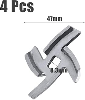 4 Pcs Meat Grinder Blade Meat Chopper Replacement Spare Part Meat Grinder Accessories for Grinders Mincers