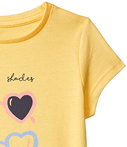 Image of Mothercare baby-girls Round neck Tshirts (Pack of 1), Yellow, 6 Months-9 Months