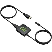 LiNKFOR eARC/ARC Audio Extractor, HDMI eARC to Optical Converter with Audio Signal Indicator & 2.1M Cable, 192kHz, Dolby 5.1 DTS 5.1, for TV to Soundbar,Wireless Headphones,Home TheaterNO CEC