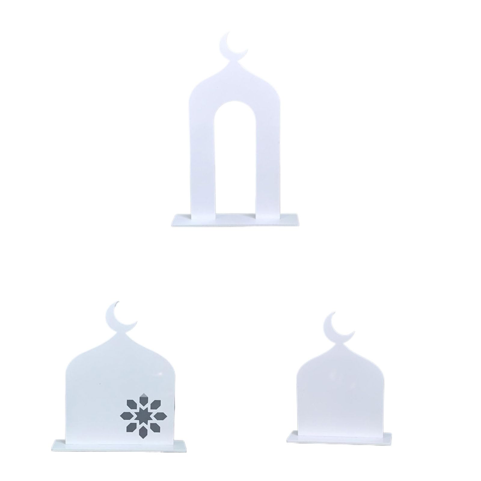 Yhplxyuus Delicate Acrylic Eid Decors Middle Eastern Ornament Castles Shape Acrylic Decorations for Home and Mosque Party Decoration