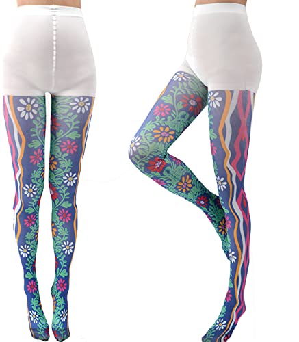 Image of Sahabowi Women Tights, Opaque High Waist Pantyhose, Vintage Control Top Stockings